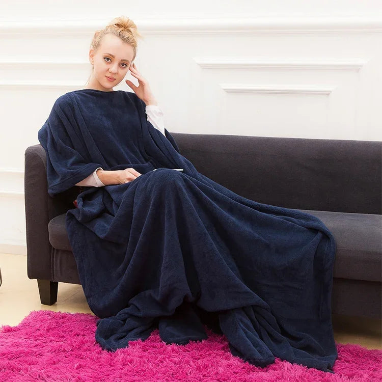 Manta de Coral Fleece Macia e Espessa para Primavera e Outono Manta para TV, Vermelho, Rosa, Azul Marinho