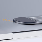 Suporte portátil dobrável para computador portátil Oatsbasf, suporte elevatório para ventilador e aquecedor, prateado, cinzento