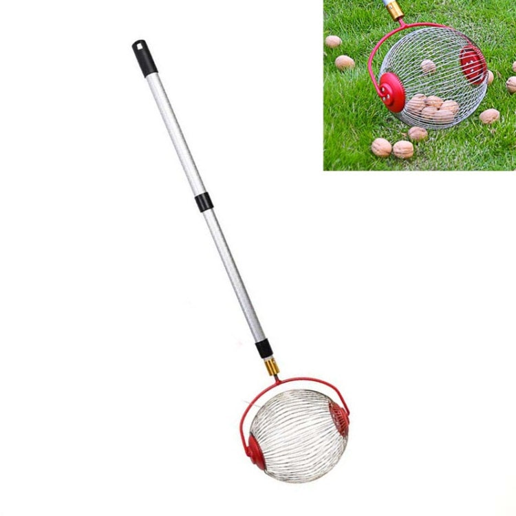 Ferramentas de Jardim Coletor de Nozes Apanhador de Frutas Apanhador de Nozes Apanhador de Castanhas, Vara Telescópica+Roda Pequena, Vara Telescópica+Roda Grande
