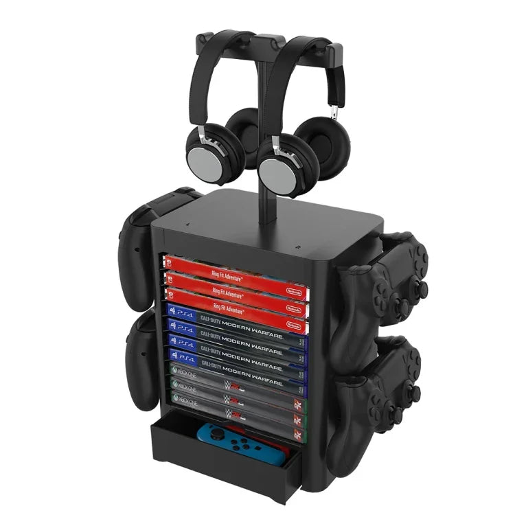 Suporte para Armazenamento de Discos de Jogos e Auriculares para PS5 / Xsx, Para PS5 / Xsx