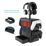 Suporte para Armazenamento de Discos de Jogos e Auriculares para PS5 / Xsx, Para PS5 / Xsx