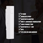Receptor Bluetooth Tradutor de Voz para Auscultadores Inteligente 26 Idiomas Tradutor de Voz e Texto para Viagens e Negócios Cartão TF Auricular