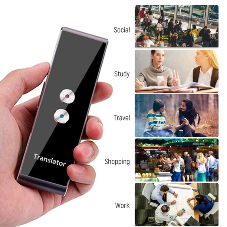 Tradutor de Línguas de Bolso T8 Voz 30 Idiomas Intercomunicador Bidirecional em Tempo Real Tradutor Portátil para Aprendizagem Pessoal e Viagens
