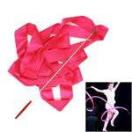 5 fitas artísticas de ginástica de 4 m para dança, brinquedos para crianças, cores: vermelho rosa, rosa, vermelho, laranja, amarelo, verde, azul
