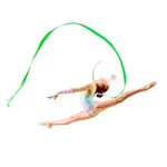 5 fitas artísticas de ginástica de 4 m para dança, brinquedos para crianças, cores: vermelho rosa, rosa, vermelho, laranja, amarelo, verde, azul