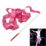 5 fitas artísticas de ginástica de 4 m para dança, brinquedos para crianças, cores: vermelho rosa, rosa, vermelho, laranja, amarelo, verde, azul