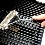 Escova para Churrasco de 12 polegadas Cerdas de Fio de Aço Inoxidável com Cabo, 12 polegadas