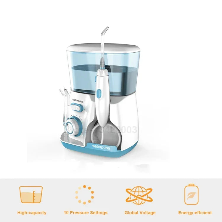 Irrigador Oral Waterpulse V300 800ml, Flosser Dental para Higiene Oral, Limpeza com Água, US, UK, EU
