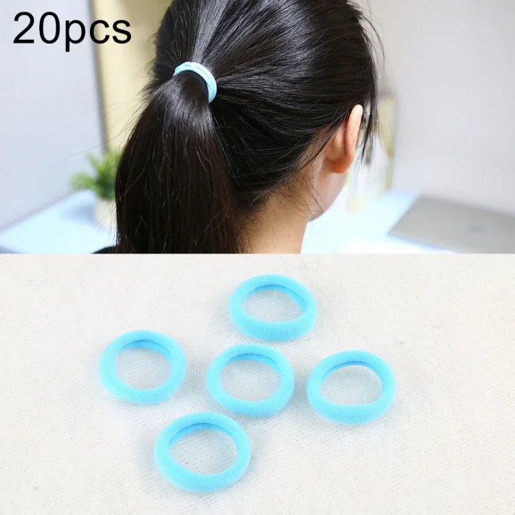 20pcs / Pacote Elásticos para Cabelo para Meninas Crianças Suporte para Rabo de Cavalo