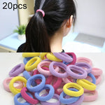 20pcs / Pacote Elásticos para Cabelo para Meninas Crianças Suporte para Rabo de Cavalo