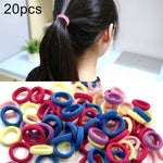 20pcs / Pacote Elásticos para Cabelo para Meninas Crianças Suporte para Rabo de Cavalo