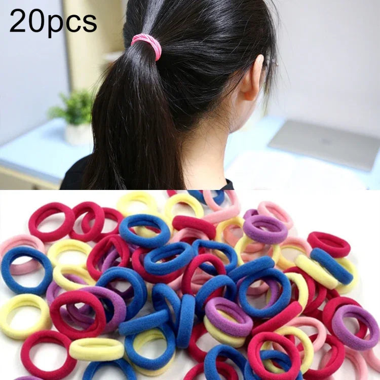 20pcs / Pacote Elásticos para Cabelo para Meninas Crianças Suporte para Rabo de Cavalo
