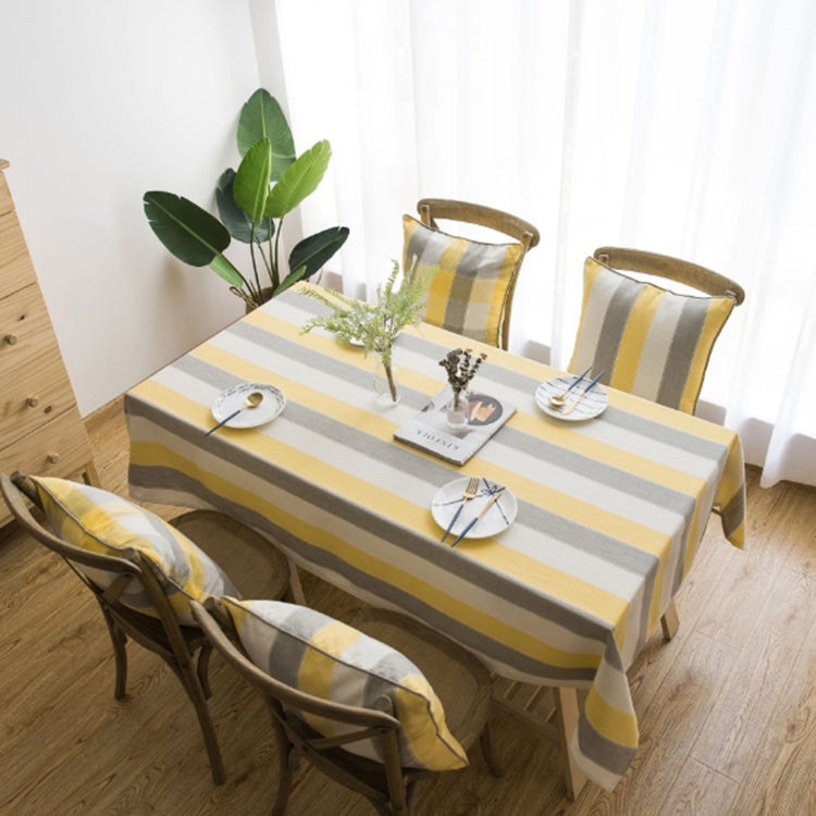 Toalha de Tecido para Cobertura de Mesa Retangular às Risca para Mesa de Café, Mesa Redonda, Mesa de Jantar, 60x60cm, 90x90cm, 100x135cm, 135x135cm, 135x160cm, 135x180cm, 135x200cm, 135x220cm, 135x250cm, 135x260cm, 135x300cm