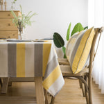 Toalha de Tecido para Cobertura de Mesa Retangular às Risca para Mesa de Café, Mesa Redonda, Mesa de Jantar, 60x60cm, 90x90cm, 100x135cm, 135x135cm, 135x160cm, 135x180cm, 135x200cm, 135x220cm, 135x250cm, 135x260cm, 135x300cm