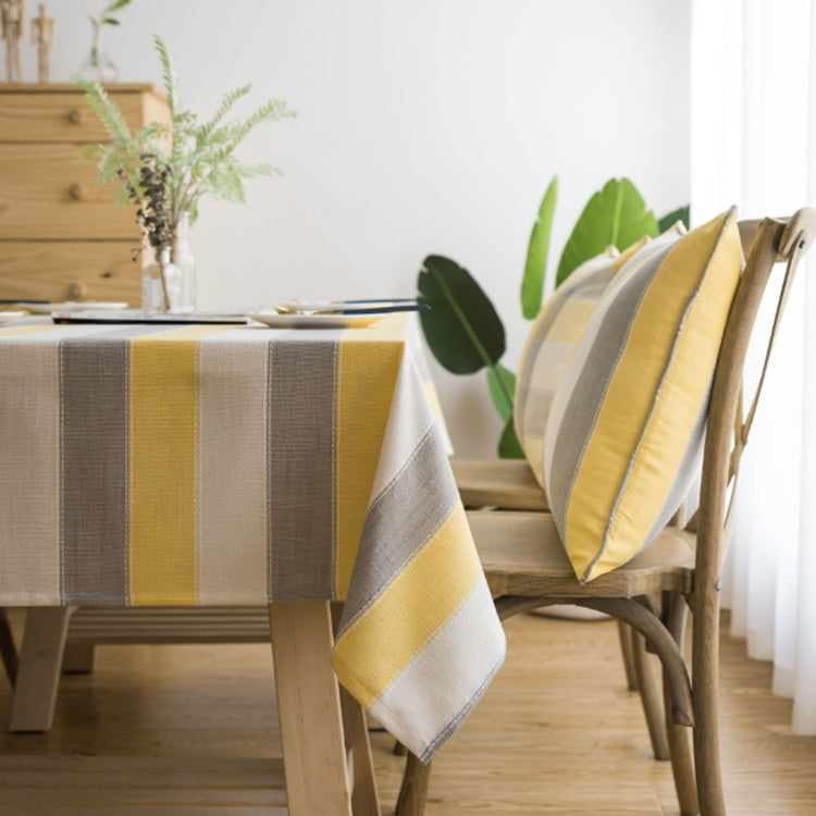 Toalha de Tecido para Cobertura de Mesa Retangular às Risca para Mesa de Café, Mesa Redonda, Mesa de Jantar, 60x60cm, 90x90cm, 100x135cm, 135x135cm, 135x160cm, 135x180cm, 135x200cm, 135x220cm, 135x250cm, 135x260cm, 135x300cm