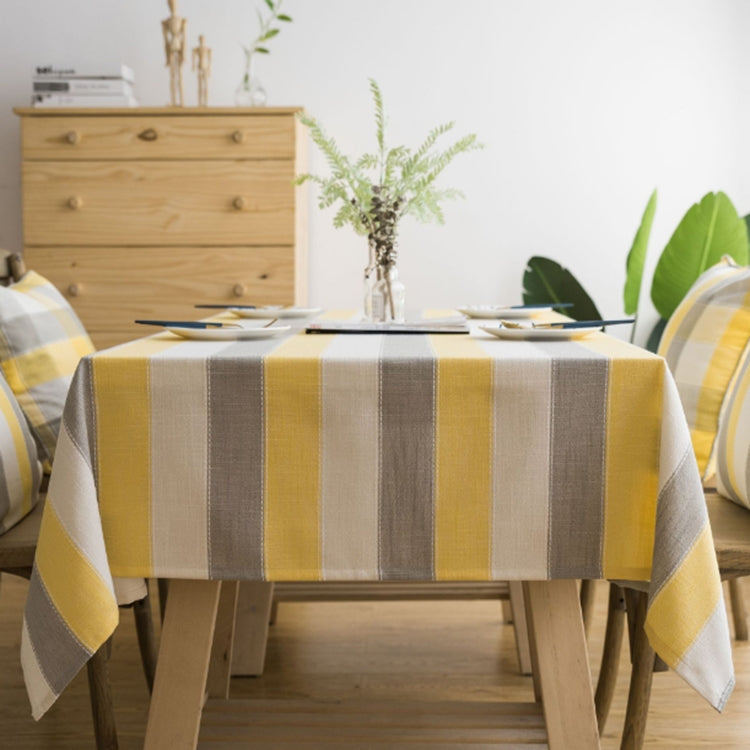 Toalha de Tecido para Cobertura de Mesa Retangular às Risca para Mesa de Café, Mesa Redonda, Mesa de Jantar, 60x60cm, 90x90cm, 100x135cm, 135x135cm, 135x160cm, 135x180cm, 135x200cm, 135x220cm, 135x250cm, 135x260cm, 135x300cm
