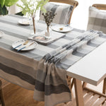 Toalha de Tecido para Cobertura de Mesa Retangular às Risca para Mesa de Café, Mesa Redonda, Mesa de Jantar, 60x60cm, 90x90cm, 100x135cm, 135x135cm, 135x160cm, 135x180cm, 135x200cm, 135x220cm, 135x250cm, 135x260cm, 135x300cm