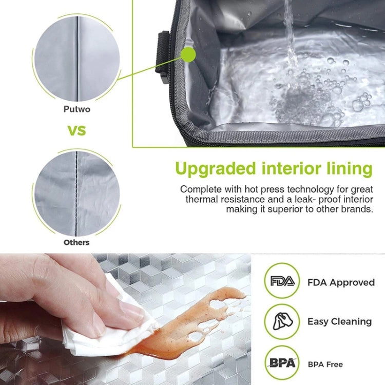 Saco de Almoço Reutilizável Isolado Bolsa Multifuncional Impermeável Caixa de Almoço Isolada