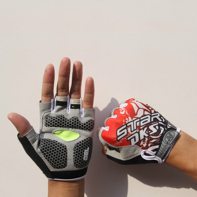 Luvas de Ciclismo Absorventes de Choque e Antiderrapantes para Fitness, Levantamento de Peso e Treino, Luvas de Meio Dedo, M, L, XL