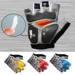 Luvas de Ciclismo Absorventes de Choque e Antiderrapantes para Fitness, Levantamento de Peso e Treino, Luvas de Meio Dedo, M, L, XL