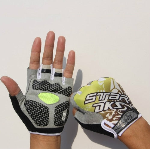 Luvas de Ciclismo Absorventes de Choque e Antiderrapantes para Fitness, Levantamento de Peso e Treino, Luvas de Meio Dedo, M, L, XL