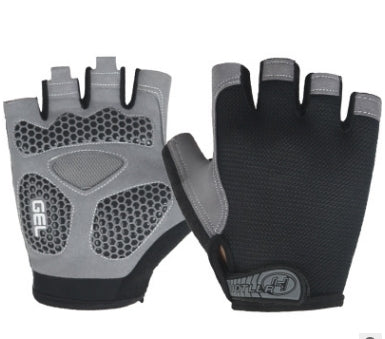 Luvas de Ciclismo Absorventes de Choque e Antiderrapantes para Fitness, Levantamento de Peso e Treino, Luvas de Meio Dedo, M, L, XL