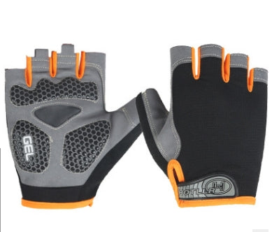 Luvas de Ciclismo Absorventes de Choque e Antiderrapantes para Fitness, Levantamento de Peso e Treino, Luvas de Meio Dedo, M, L, XL