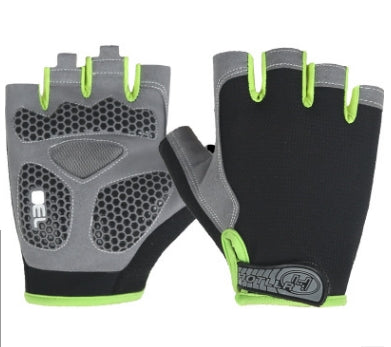 Luvas de Ciclismo Absorventes de Choque e Antiderrapantes para Fitness, Levantamento de Peso e Treino, Luvas de Meio Dedo, M, L, XL