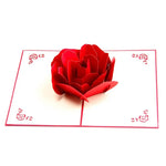 Cartões de Saudação 3D Pop Up Rosa Obrigado, Flor Feita à Mão, Papel Vintage em Branco, Cartão de Presente de Aniversário Feliz Amor, Tamanho: 13x16cm, Feito à Mão em Branco