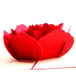 Cartões de Saudação 3D Pop Up Rosa Obrigado, Flor Feita à Mão, Papel Vintage em Branco, Cartão de Presente de Aniversário Feliz Amor, Tamanho: 13x16cm, Feito à Mão em Branco