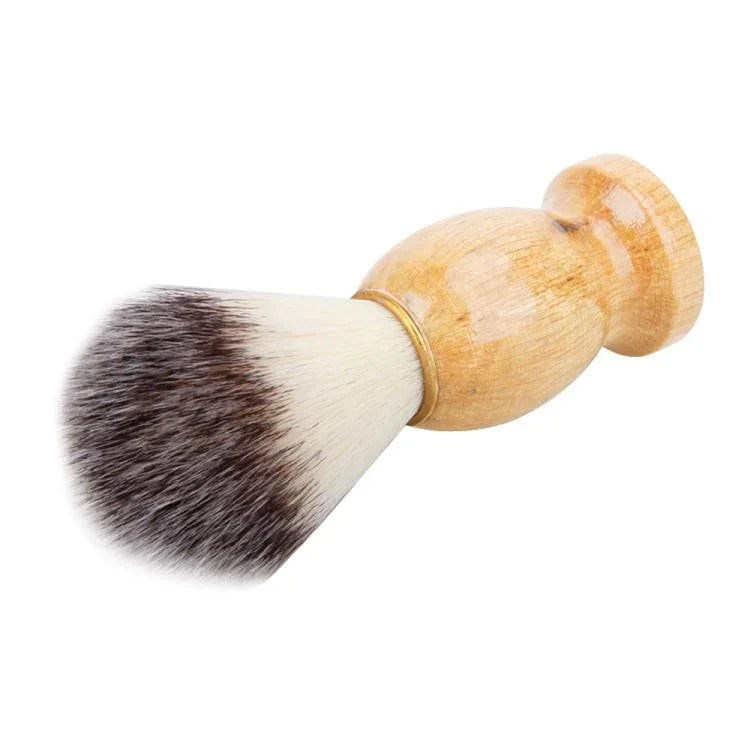 Pincel de Barbear com Cabo de Madeira para Cabelo, Aparelho de Limpeza Facial e Barba, Pincel de Pêlo de Texugo para Barbear em Salão