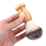 Pincel de Barbear com Cabo de Madeira para Cabelo, Aparelho de Limpeza Facial e Barba, Pincel de Pêlo de Texugo para Barbear em Salão