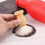 Pincel de Barbear com Cabo de Madeira para Cabelo, Aparelho de Limpeza Facial e Barba, Pincel de Pêlo de Texugo para Barbear em Salão