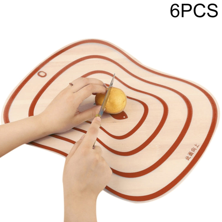 6 PCS Tábuas de Corte Flexíveis Transparentes em PP para Cozinha, S(20x14.8cm), M(30.5x23.5cm), L(42x31.5cm)
