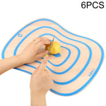 6 PCS Tábuas de Corte Flexíveis Transparentes em PP para Cozinha, S(20x14.8cm), M(30.5x23.5cm), L(42x31.5cm)
