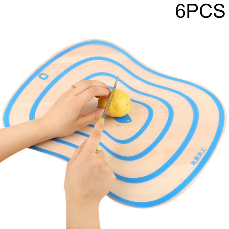 6 PCS Tábuas de Corte Flexíveis Transparentes em PP para Cozinha, S(20x14.8cm), M(30.5x23.5cm), L(42x31.5cm)