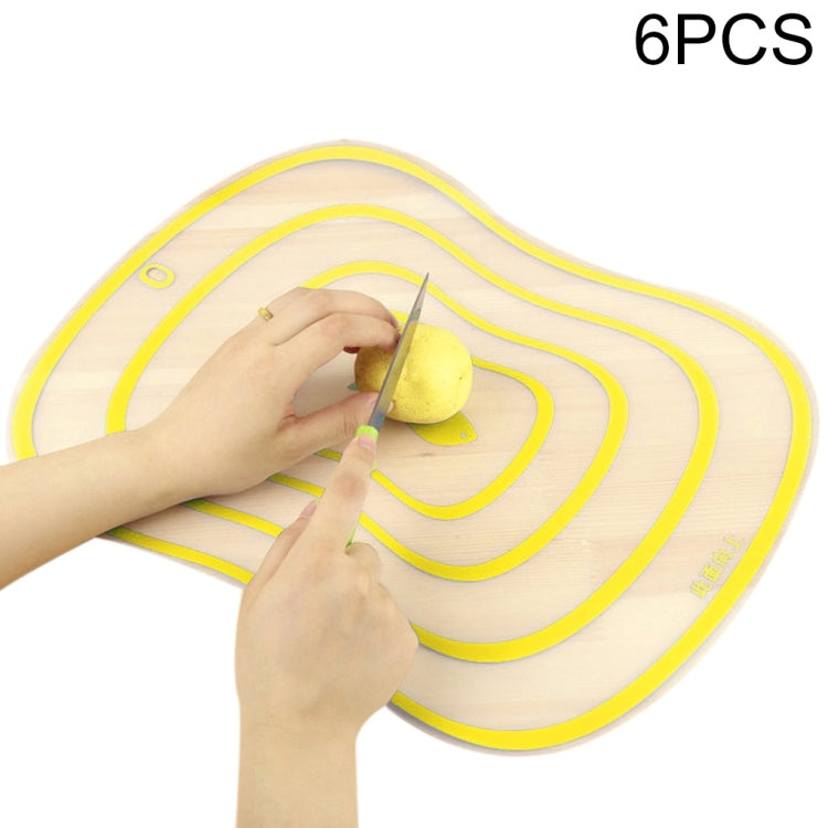 6 PCS Tábuas de Corte Flexíveis Transparentes em PP para Cozinha, S(20x14.8cm), M(30.5x23.5cm), L(42x31.5cm)