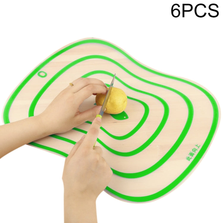 6 PCS Tábuas de Corte Flexíveis Transparentes em PP para Cozinha, S(20x14.8cm), M(30.5x23.5cm), L(42x31.5cm)