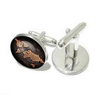 2 Peças de Botões de Punho com Padrão de Mapa-Múndi, Botões de Punho Antigos Retro em Bronze, Prateado, Bronze, Preto