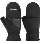 Luvas Quentes de Inverno HUMRAO com Meio Dedo e Tampa Dobrável para Desportos ao Ar Livre, Esqui e Ciclismo, L
