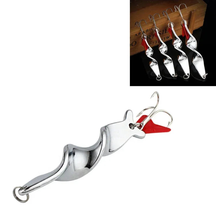 Isca Giratória de Metal para Pesca Iscos Duros Anzol de Pesca, 10g, 14g, 21g, 28g