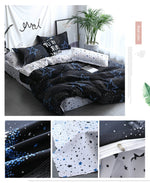 Conjunto de roupa de cama de luxo para família, lençol, capa de edredão, fronha, lençol de quatro peças para cama de 1,5m
