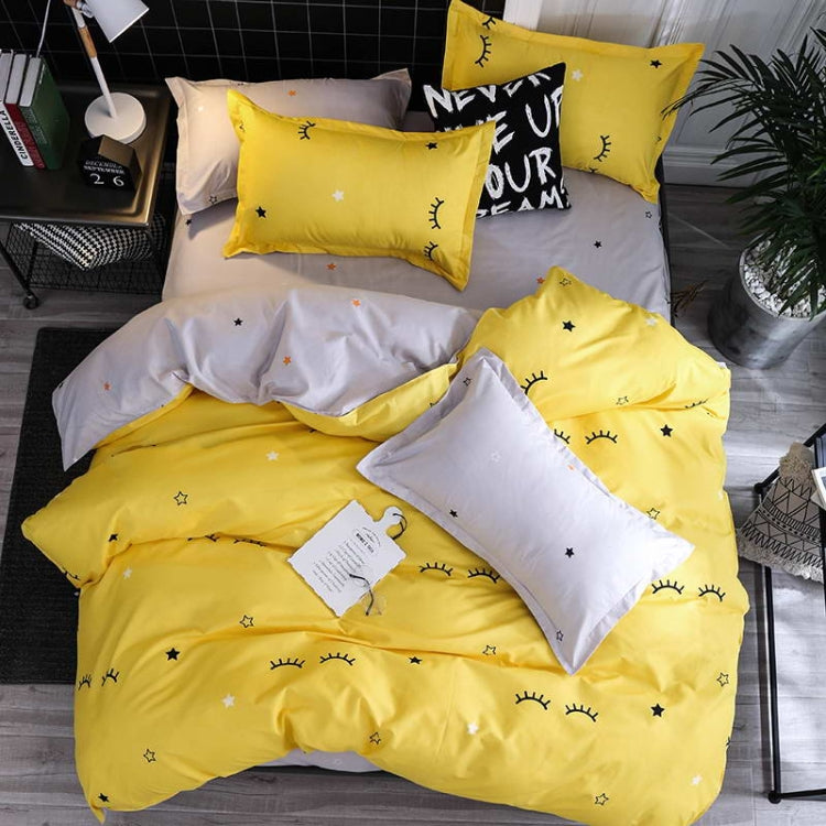 Conjunto de roupa de cama de luxo para família, lençol, capa de edredão, fronha, lençol de quatro peças para cama de 1,5m
