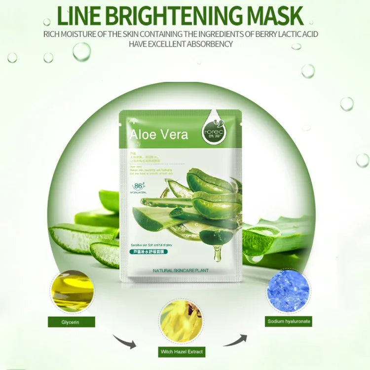 Conjunto de 3 máscaras faciais de plantas para cuidados da pele, hidratante, controlo de oleosidade, removedor de cravos, máscara facial envolvente, mirtilo, aloe vera, azeitona, mel, romã vermelha, pepino
