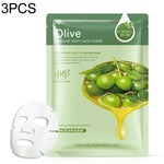 Conjunto de 3 máscaras faciais de plantas para cuidados da pele, hidratante, controlo de oleosidade, removedor de cravos, máscara facial envolvente, mirtilo, aloe vera, azeitona, mel, romã vermelha, pepino