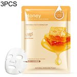 Conjunto de 3 máscaras faciais de plantas para cuidados da pele, hidratante, controlo de oleosidade, removedor de cravos, máscara facial envolvente, mirtilo, aloe vera, azeitona, mel, romã vermelha, pepino