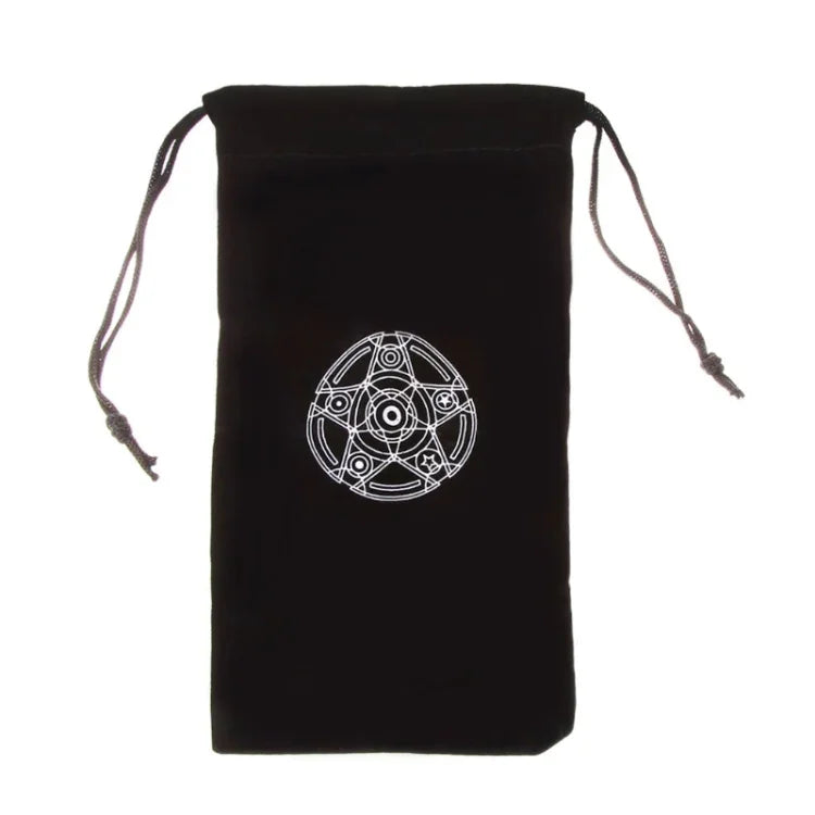 Bolsa de Tarot de Veludo com Pentagrama Mini Bolsa de Cordão para Casa, Bolsa de Cordão