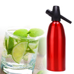 Sifão Manual para Refrigerante Dispensador de CO2 Gerador de Bolhas de Água Máquina de Refrigerante para Bebidas Frias Cocktail Máquina de Refrigerante em Alumínio DIY, Capacidade: 1L