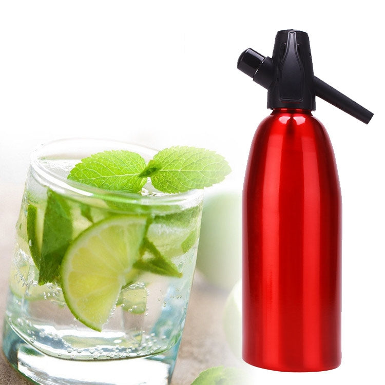 Sifão Manual para Refrigerante Dispensador de CO2 Gerador de Bolhas de Água Máquina de Refrigerante para Bebidas Frias Cocktail Máquina de Refrigerante em Alumínio DIY, Capacidade: 1L