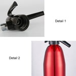 Sifão Manual para Refrigerante Dispensador de CO2 Gerador de Bolhas de Água Máquina de Refrigerante para Bebidas Frias Cocktail Máquina de Refrigerante em Alumínio DIY, Capacidade: 1L
